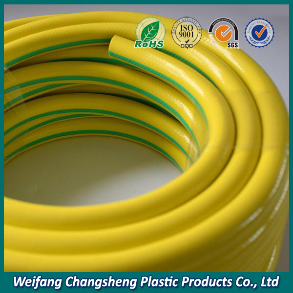 Yellow Color Fiber Reinforced PVC Car Wash Hose Pipe